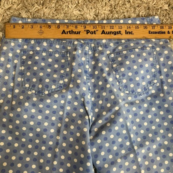 Bill Blass Jeanswear Sz 16P Capri's Light Blue w/Dots - Picture 5 of 6